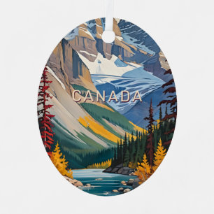 Custom Text Canada Travel Poster Ornament Aus Metall