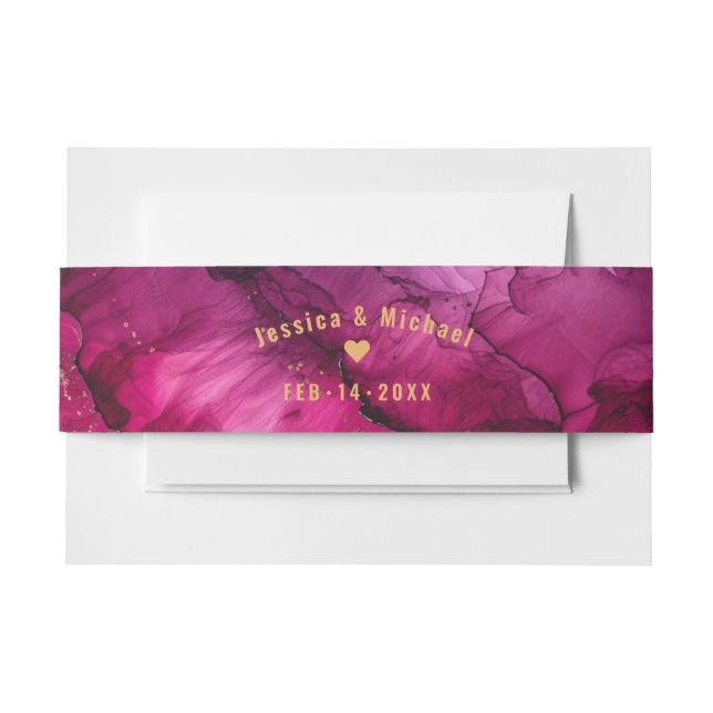 Custom text Celestial Elegance The Marble Symphony Einladungsbanderole (Vorderseite Beispiel)