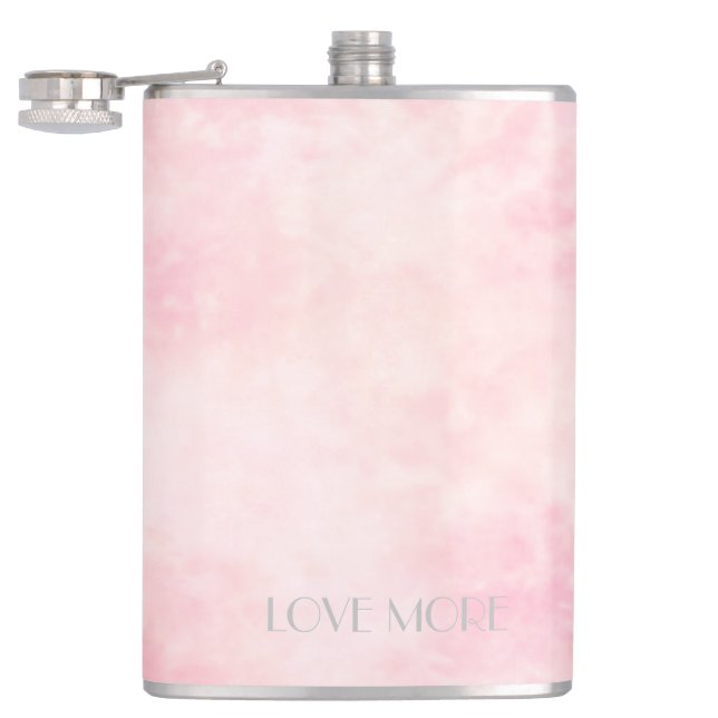 Custom Text Celestial Nebula Vinyl Wrapped Flask Flachmann (Geöffnet)