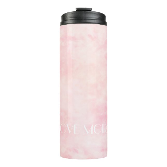Custom Text Celestial Pink Nebula Thermal Tumbler Thermosbecher (Vorderseite)