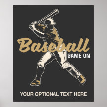 Custom Text & Color Baseball Player