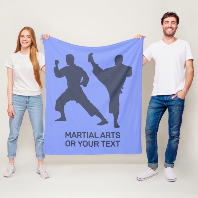 Custom Text & Color Martial Arts Fleecedecke (Beispiel)