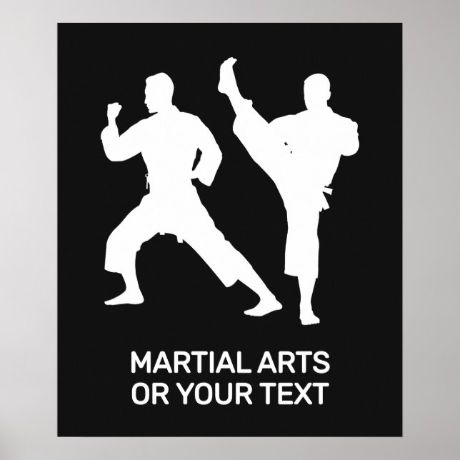Custom Text & Color Martial Arts Poster (Vorne)