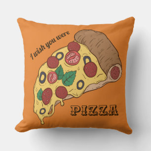 Custom Text & Color Pizza Slice Kopfkissen Kissen