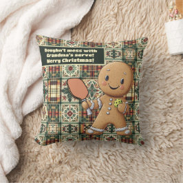 Custom text Crumbly Christmas Kundgebung Gingerbre Kissen