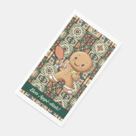 Custom text Crumbly Christmas Kundgebung Gingerbre Serviette