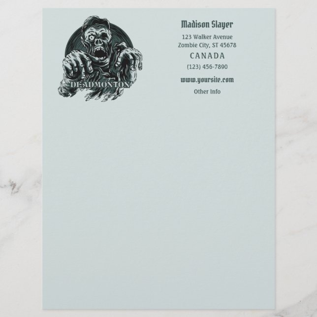 Custom text DEADMONTON Schreibpapier (Vorderseite)