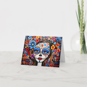 Custom text Dia de Muertos ☠️ La Calavera Catrina Feiertagskarte
