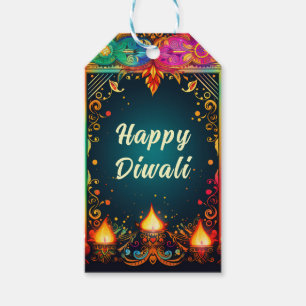 Custom text, Diwali Elegance Tag - Shine & Celebra Geschenkanhänger