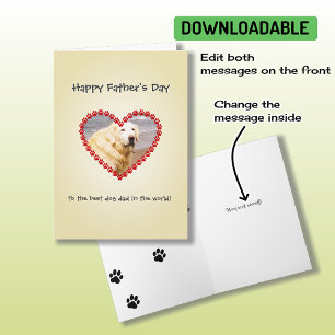 Custom text dog dad Foto Vathage Day Karte