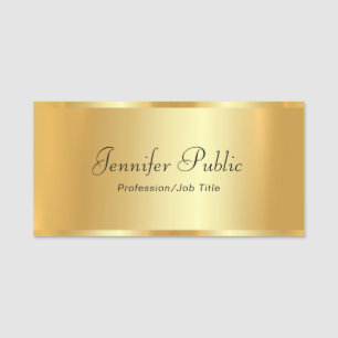 Custom Text Elegance Gold Typografie Script Namensschild
