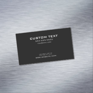 CUSTOM TEXT - Erstellen Sie Ihr eigenes Minimalist Magnetische Visitenkarte