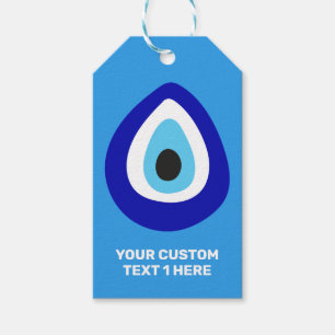 Custom Text Evil Eye Nazar Amulet Geschenkanhänger