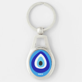 Custom Text Evil Eye Nazar Amulet Schlüsselanhänger