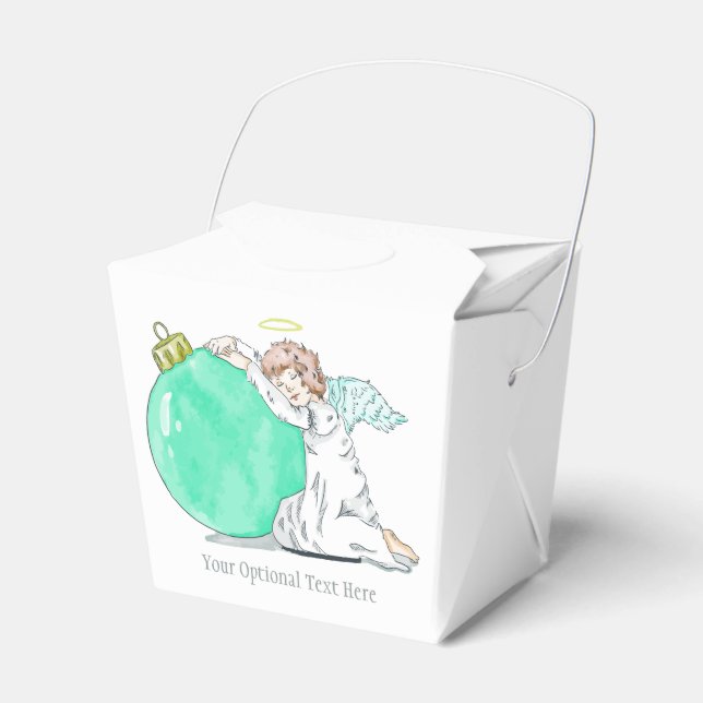 Custom Text Feed Box von Christmas Angel Geschenkschachtel (Vorderseite)