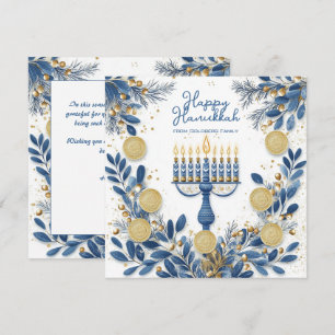 Custom text Festivage Hanukkah Feiertagskarte