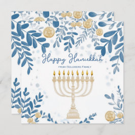 Custom text Festivage Hanukkah Feiertagskarte