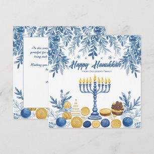 Custom text Festivage Hanukkah Feiertagskarte
