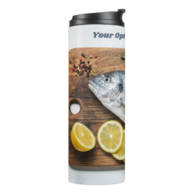 Custom Text Fish Dorado Thermosbecher (Nach links gedreht)