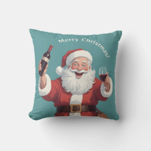 Custom Text Funny Betrunken Santa Kissen