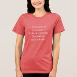 Custom Text Funny Oma Pickleball Tri-Blend Shirt<br><div class="desc">Einführung in das Shirt Custom Text Funny Grandma Pickleball Spieler Spiel! Speziell für die coolststen Grandmas da draußen, die Liebe pickleball spielen. Dieser lustige und einzigartige T - Shirt ist das ideale Geschenk für Ihren Lieblings-Oma-Pickleball-Spieler. Mit einer benutzerdefinierten Textoption können Sie sie personalisieren, um sie noch attraktiver zu machen. Zeigen...</div>