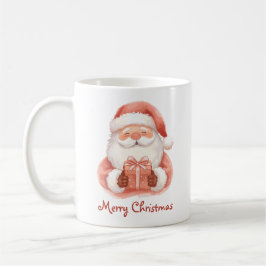 Custom Text Funny Santa Claus With Gift Kaffeetasse