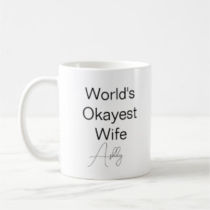 Custom Text Funny Spaß World's beste Ehefrau Kaffeetasse