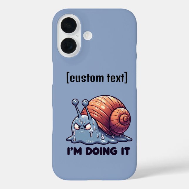 Custom Text Funny Sweaty Snail Motivation Case-Mate iPhone Hülle