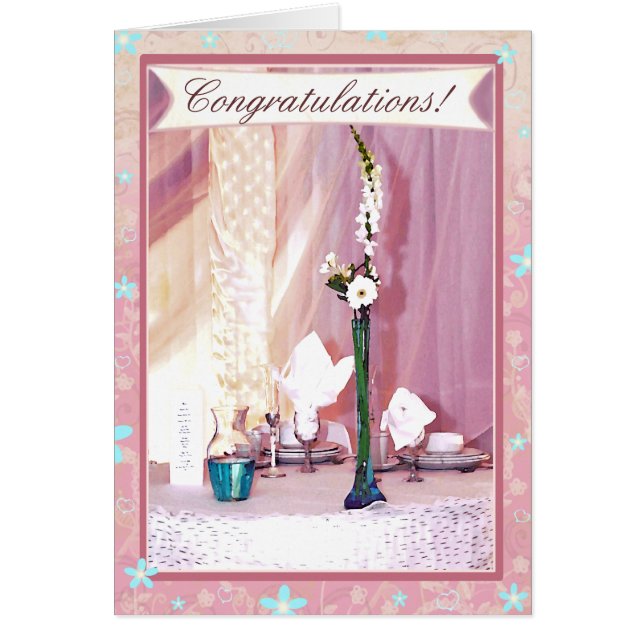 Custom Text Hochzeitskarte (Vorne)