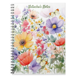 Custom Text Hübsch Summer Floral Notebook Notizblock