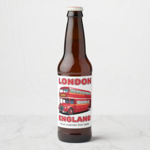 Custom Text London - England Bierflaschenetikett