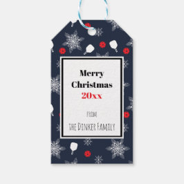 Custom text marineblau 💙 pickleball Weihnachten Geschenkanhänger