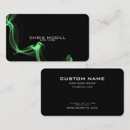 CUSTOM TEXT - Minimalistisches Schwarzes Glühen Visitenkarte