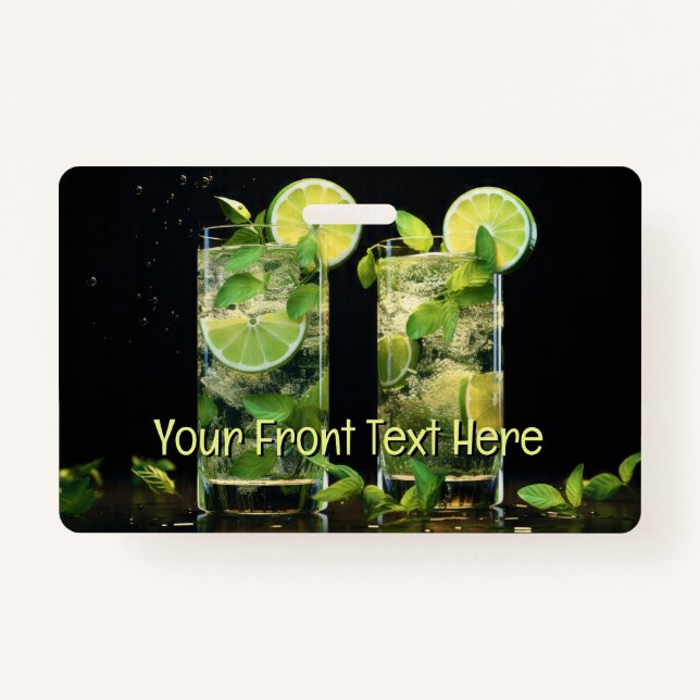 Custom Text Mojito Cocktails Ausweis (Vorderseite)