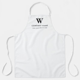 Custom Text Monogram Website Personalized White Schürze