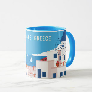 Custom Text Mykonos Griechenland Tasse