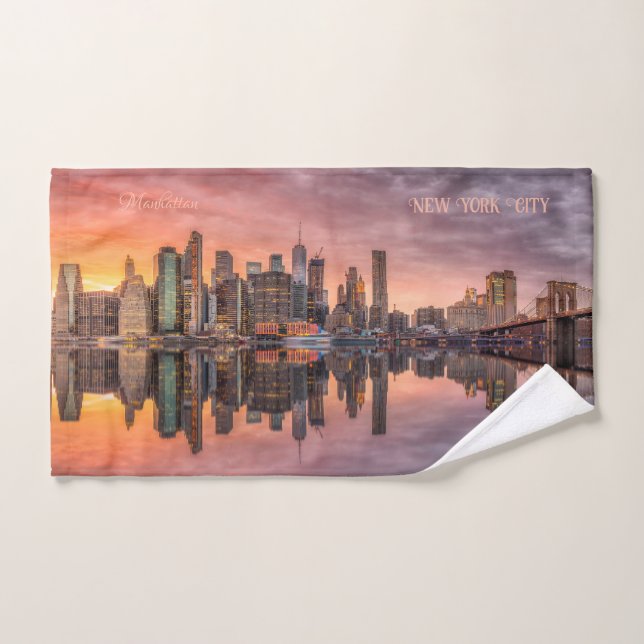 Custom Text New York City Skyline Handtuch (Handtuch)