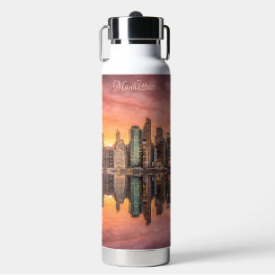 Custom Text New York City Skyline Trinkflasche