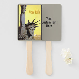 Custom text New York Liberty Vintage Reise Fächer