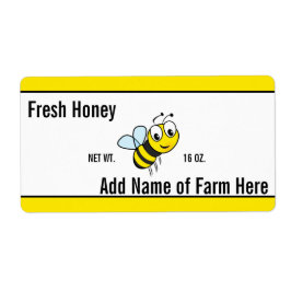 Custom Text on Bee Honey Jar