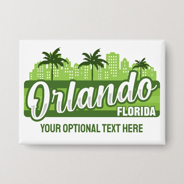 Custom Text Orlando Florida Button (Vorderseite)