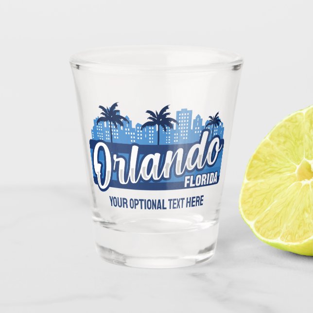Custom Text Orlando Florida Schnapsglas (Vorderseite)