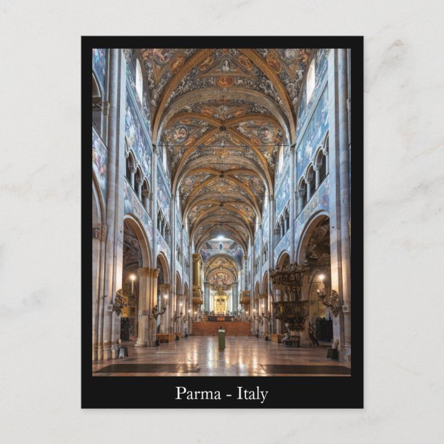 Custom text Parma Cathedral, Italien Postcard Postkarte (Vorderseite)