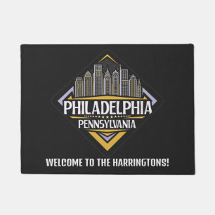 Custom Text Philadelphia Pennsylvania Fußmatte