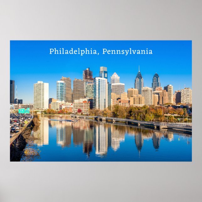 Custom Text Philadelphia Pennsylvania Poster (Vorne)