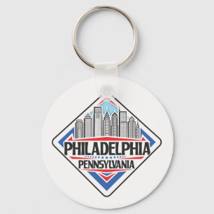 Custom Text Philadelphia Pennsylvania Schlüsselanhänger