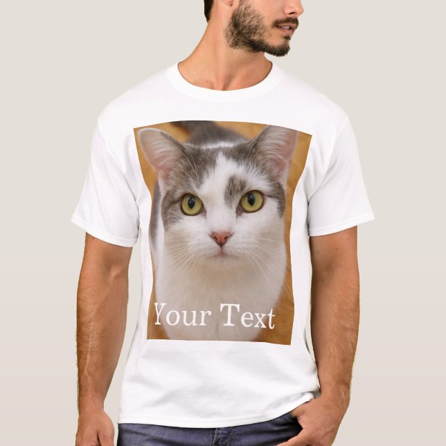 Custom Text Photo Personalized  T-Shirt (Vorderseite)