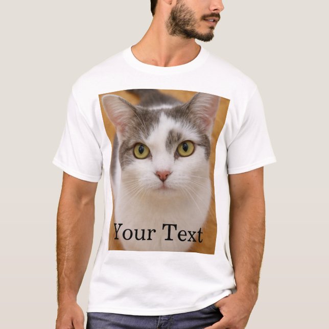 Custom Text Photo Personalized  T-Shirt (Vorderseite)