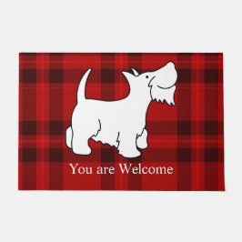 Custom text Red Scottish White Terrier willkommen Fußmatte