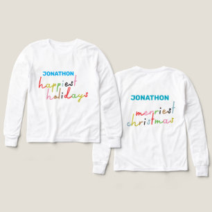 Custom Text Retro farbenfrohe glücklichste Ferien 